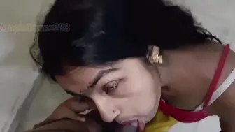 Desi Girl In Yellow Salwar Kameez Turns Slut: Sloppy Deepthroat Blowjob Gagging Spit Cim Swallow Pov