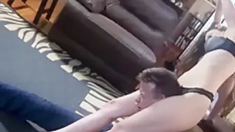 College girl scissors rude guy