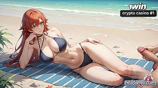 Slip into some super-sexy blue hair and let the beachside breeze whisk you away to a bulky paradise of nasty