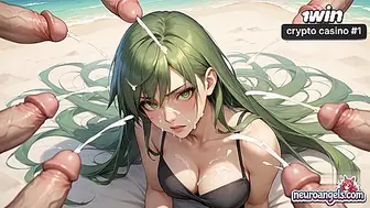 Slip into some super-sexy blue hair and let the beachside breeze whisk you away to a bulky paradise of nasty