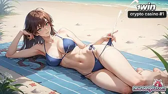 Slip into some super-sexy blue hair and let the beachside breeze whisk you away to a bulky paradise of nasty