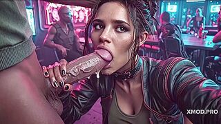 Sexy AI Upscaled Porn by Cyberpunk - Panama Palm wants public sex