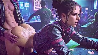 Sexy AI Upscaled Porn by Cyberpunk - Panama Palm wants public sex