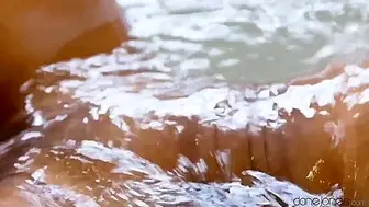 Stunning Bubble Butt Ebony In The Bathtub