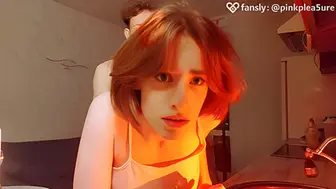 He Came Out Of The Shower Wearing Only A Bathrobe, And I Lost Control. Sensual Romantic Sex In The Kitchen