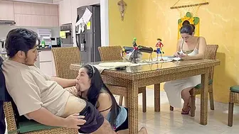 Stepdaughter Gets Fucked In Secret Under The Table