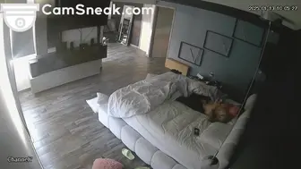 IPCAM - Big ass woman has quick morning sex