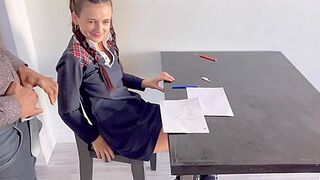 Busty Skinny Student Fucked By The Teacher