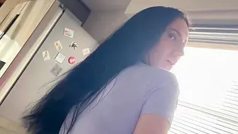 Hot Busty Stepmother Fucked hard In The Kitchen