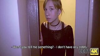 Collector Visits Teen 18+ Girl And Fucks Her Perfectly Shaved Pussy For Debt - Eva Abel And Alice Klay