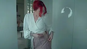Hot Busty Redhead Stepmother Shares Bed Gets Fucked And Creampied