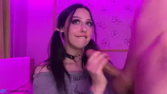 Sloppy Deepthroat Facefuck with wet titties