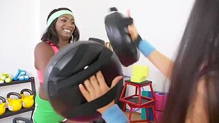 Sweaty Interracial Lesbians Heat Up - Jai James