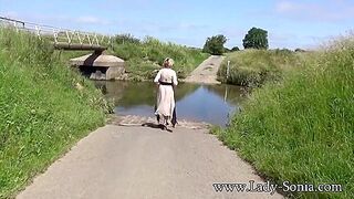 Mature Babe Plays With Her Pussy Outdoors With Lady Sonia