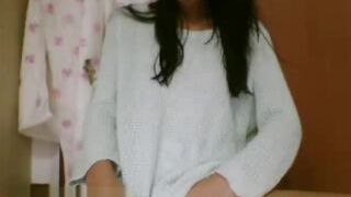 Asian girl plays on Omegle