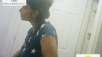 Hiddencam Video of Desi Indian NRI lady doing her night skincare routine