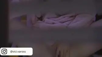 Hot, cute neighbor caught masturbating at the window