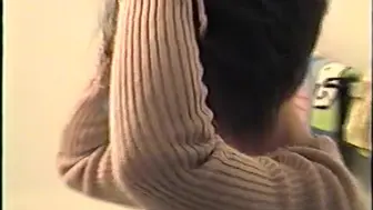 Asian wife, unaware she is being filmed, showering and changing