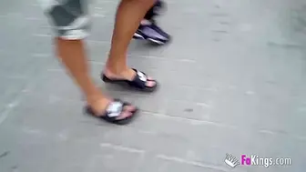 Great Latin Chick Teen 18+ Get Drilled In Public By A Biggest White Dong