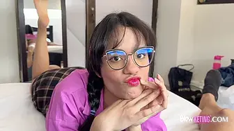 18 Year Old Very Cute Girl Innocently Gives Me A Blowjob But Asks For Hard Live Sex