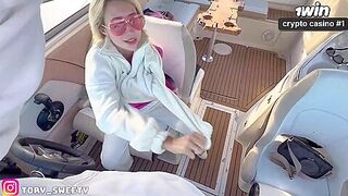 Boat penetrate with real couple, spontaneous orgy and enormous dick, taut pussy! Naughty captain's secret...
