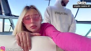 Boat penetrate with real couple, spontaneous orgy and enormous dick, taut pussy! Naughty captain's secret...